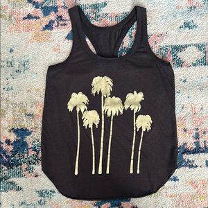 Black Palm Tree Tank Top